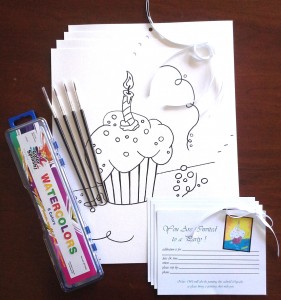 Additional 4-pak of Cupcake Image + 4 Brushes + 4 Invitations