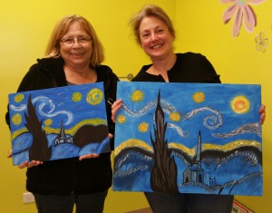 1 person can paint Starry Night on either size canvas