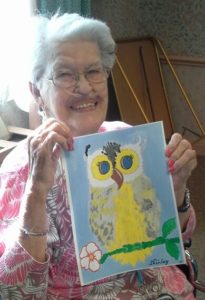 owl painting for seniors